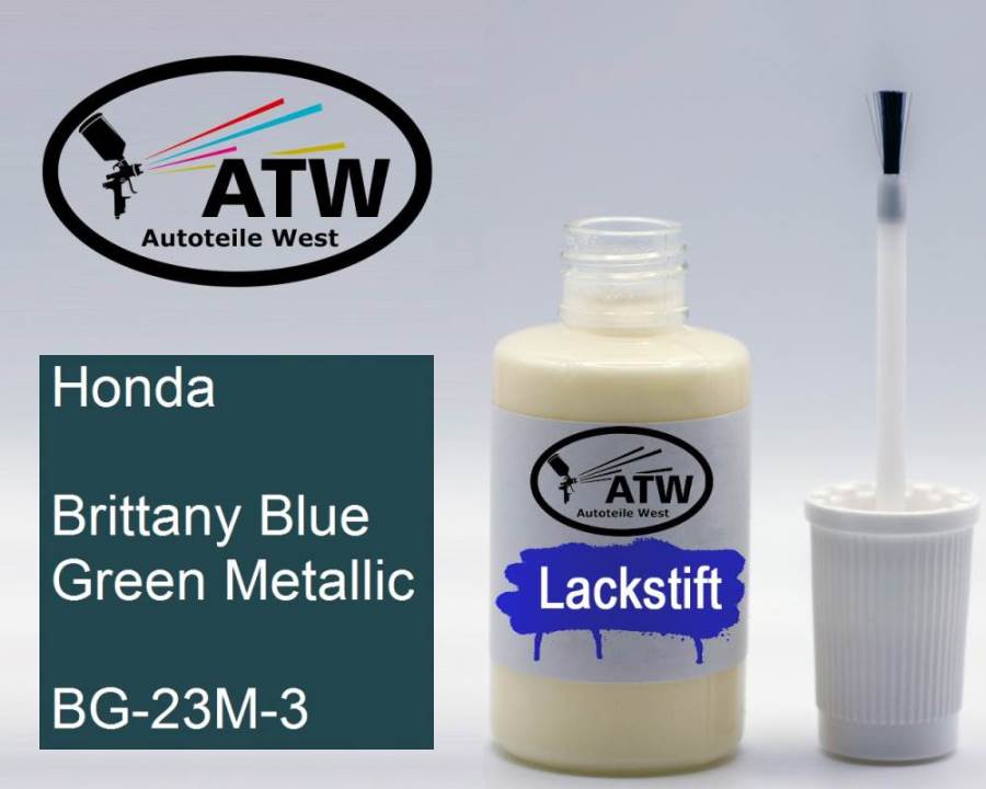 Honda, Brittany Blue Green Metallic, BG-23M-3: 20ml Lackstift, von ATW Autoteile West.